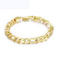 8 Inches Curb Cuban Chain Gold Color Bracelets
