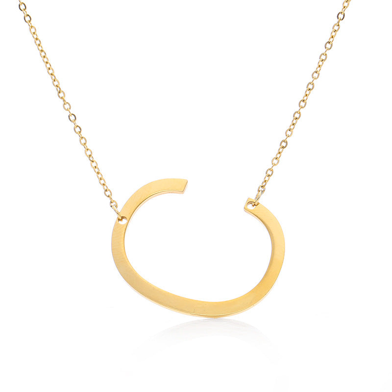 Initial Letter Pendant Necklace