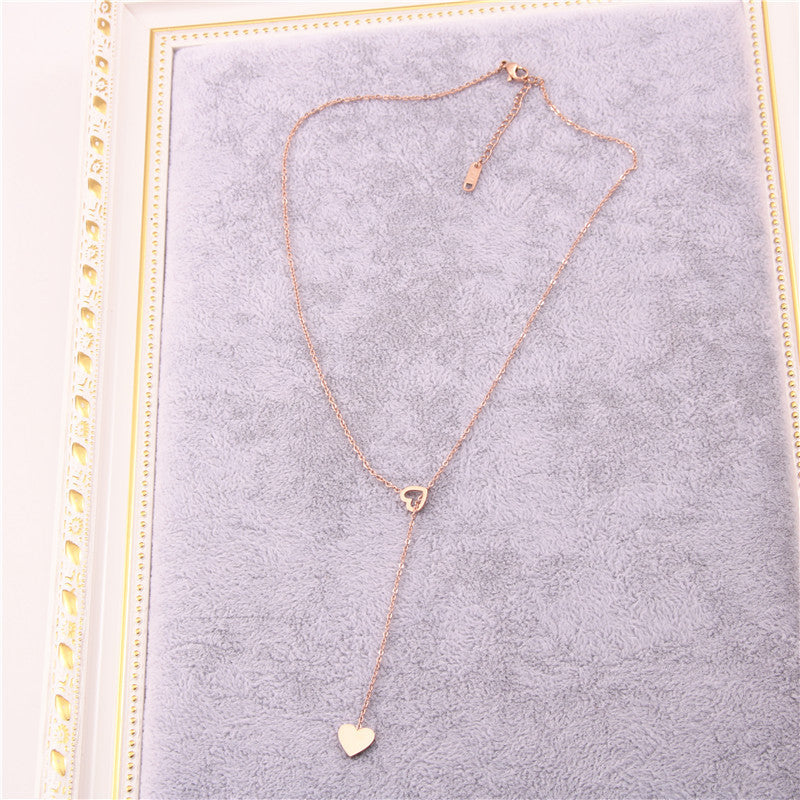 Long Pendant Heart-Shaped Necklaces Pendants