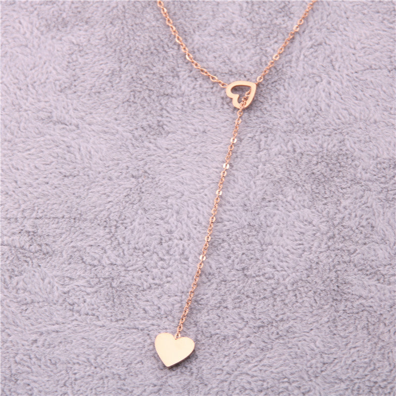 Long Pendant Heart-Shaped Necklaces Pendants