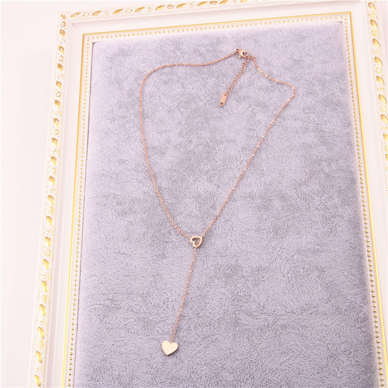 Long Pendant Heart-Shaped Necklaces Pendants
