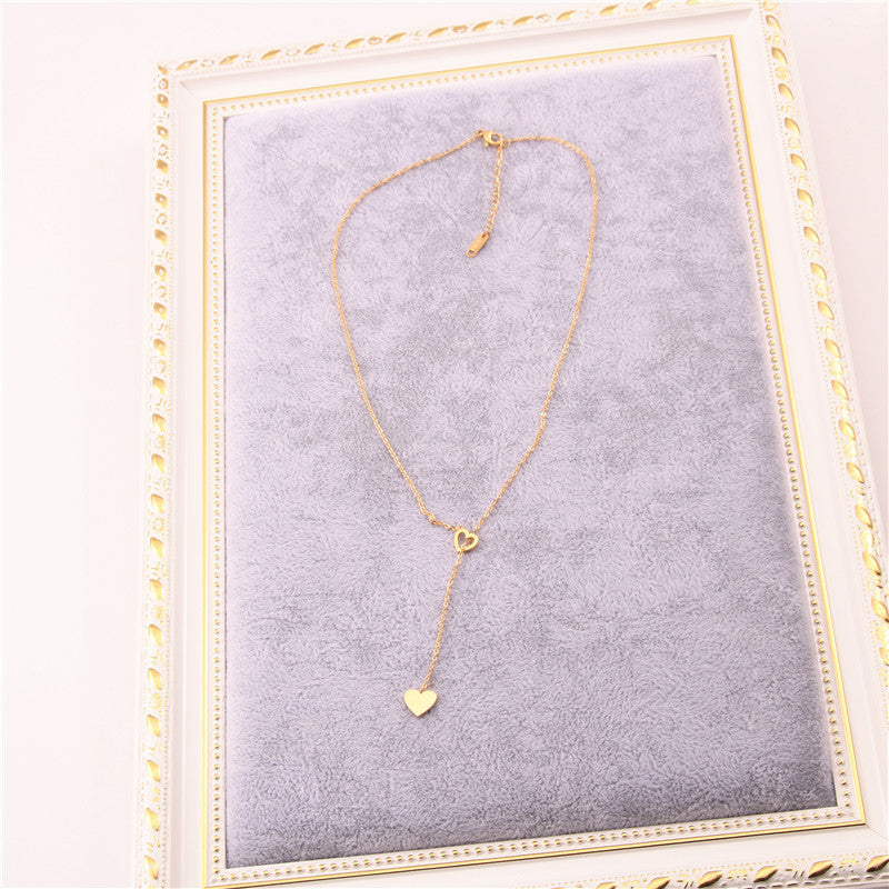 Long Pendant Heart-Shaped Necklaces Pendants