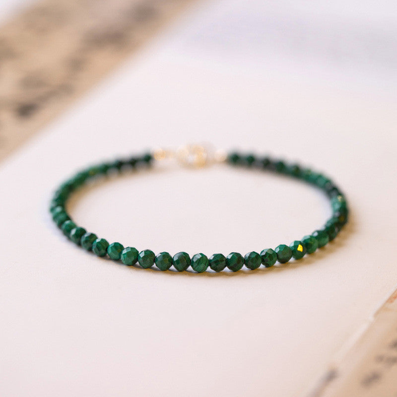 3mm Malachite Green Bracelets Mall Crystal