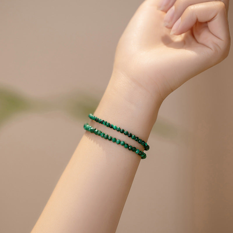 3mm Malachite Green Bracelets Mall Crystal