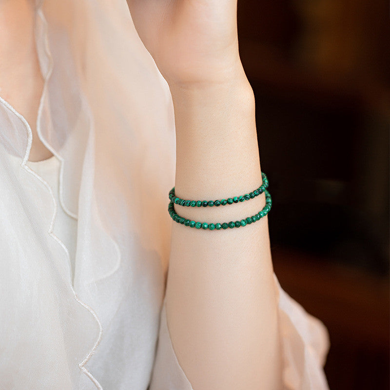 3mm Malachite Green Bracelets Mall Crystal